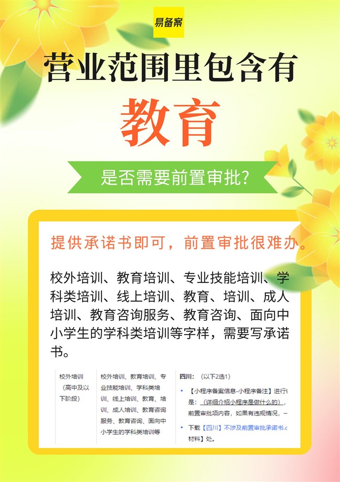 教育ICP前置审批怎么办?提供承诺书即可