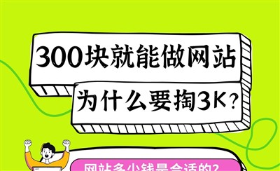 300块就能做个网站,为什么要掏3000元?好网站好在设计服务售后