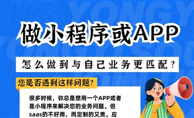 做小程序或APP怎么做到与自己业务更匹配？