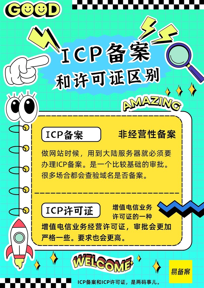 ICP备案许可证区别
