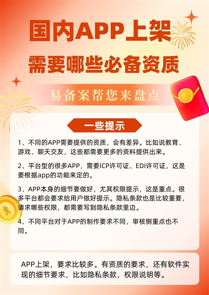 APP资质要求